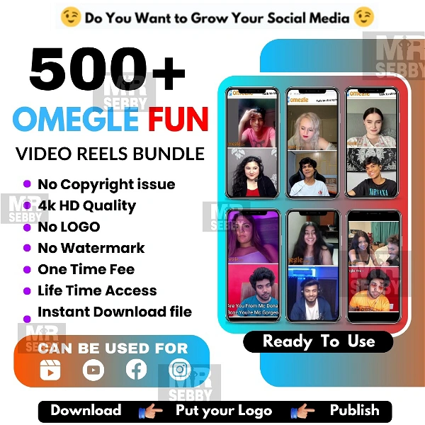 500+ OMEGLE VIDEO Reels Bundle